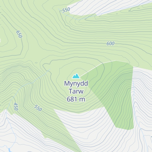 Map of Mynydd Tarw