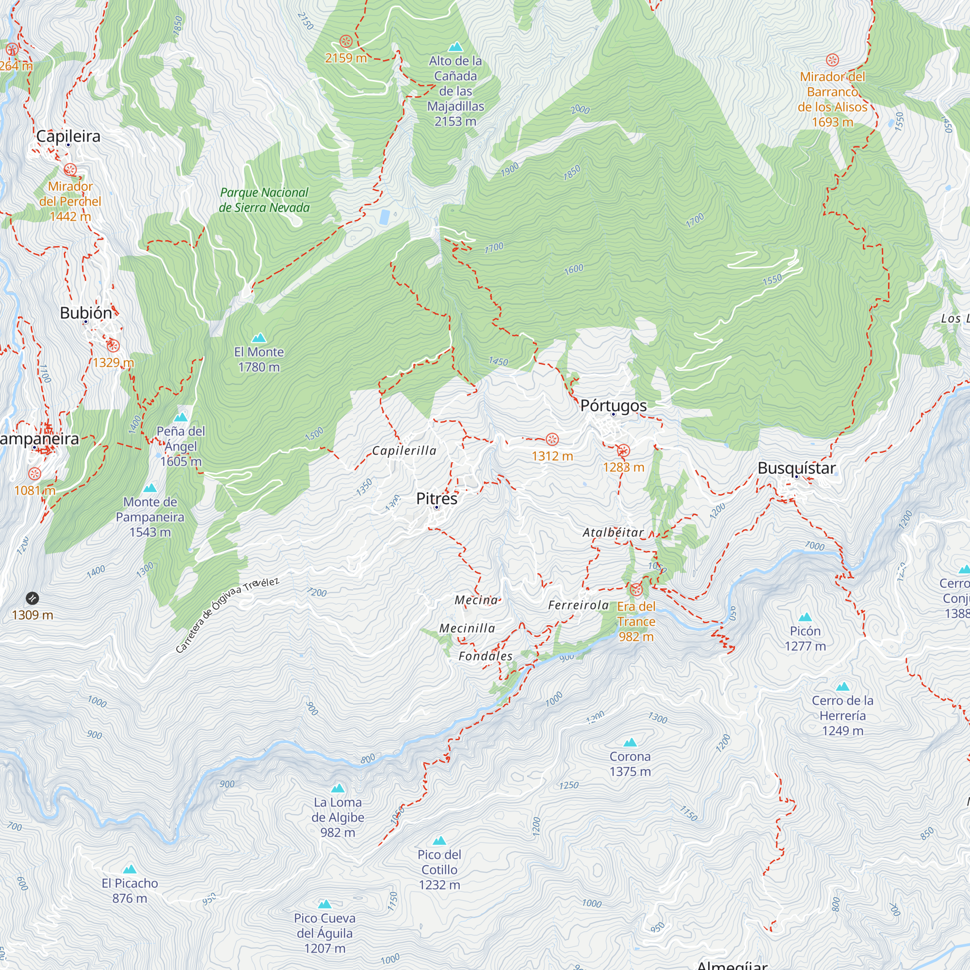 Refugio Los Albergues map