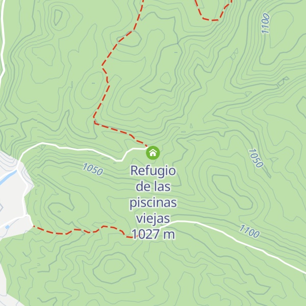 Map of Refugio de las piscinas viejas
