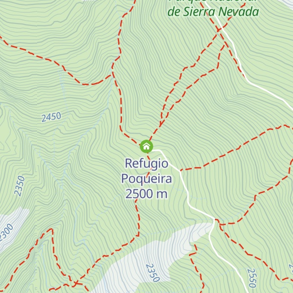 Map of Refugio Poqueira