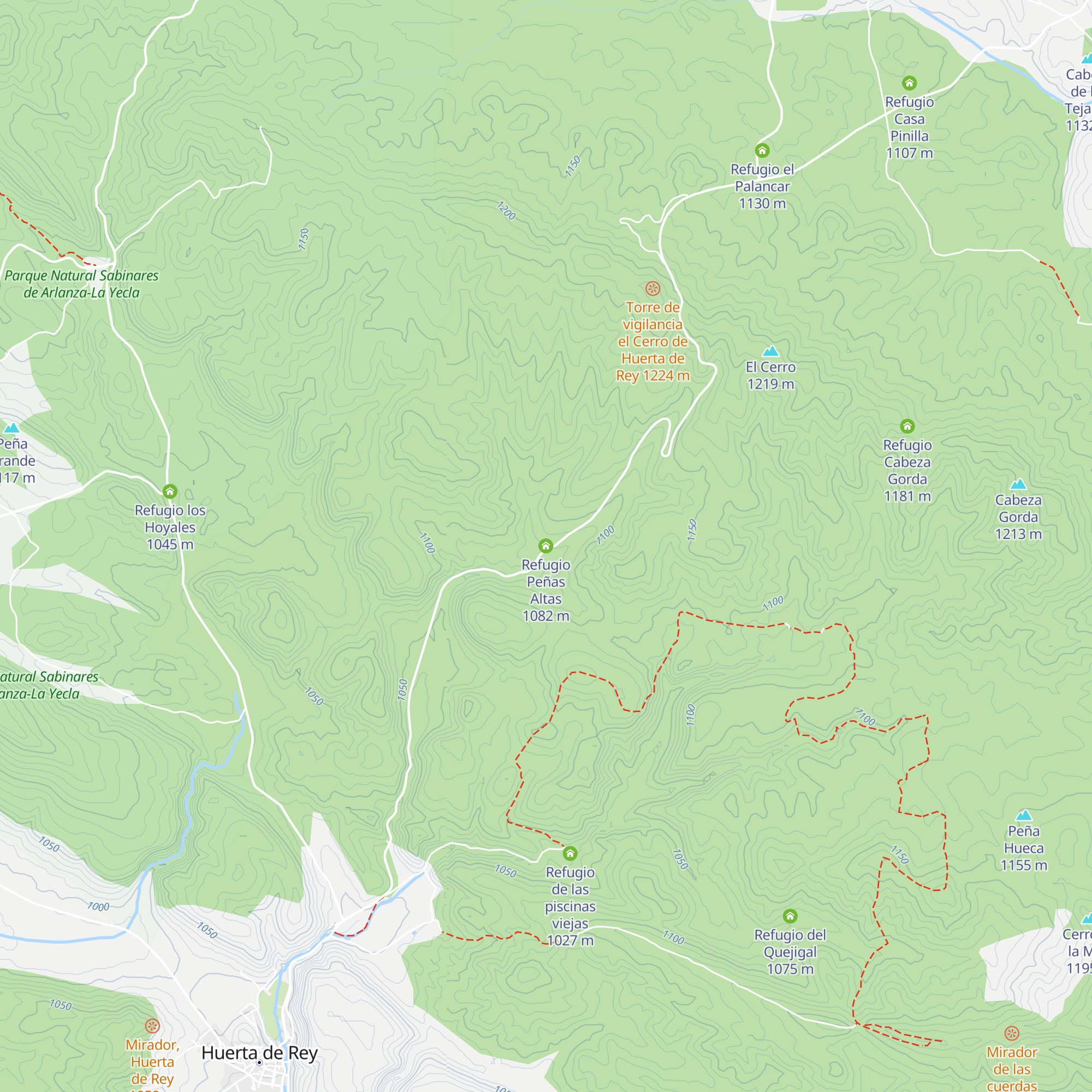 Refugio Peñas Altas map
