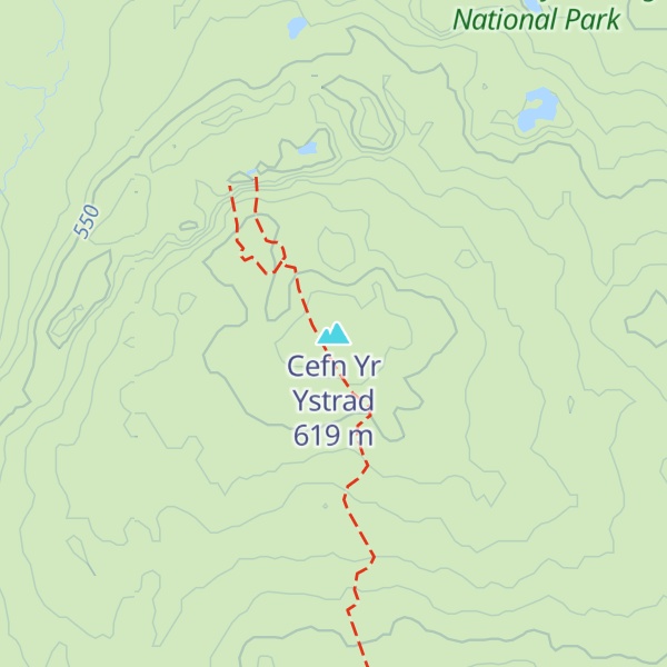 Map of Cefn Yr Ystrad