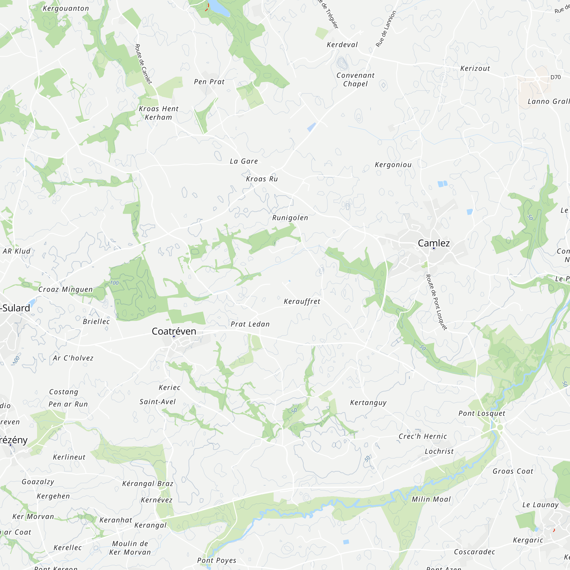 Gîtes de Kergaouennec map