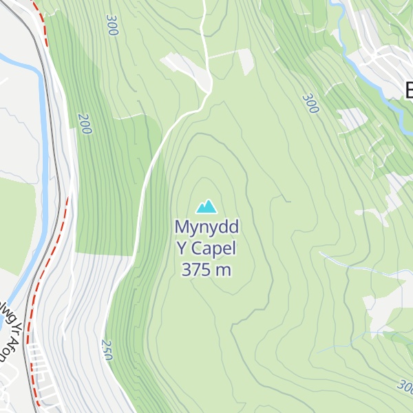 Map of Mynydd Y Capel