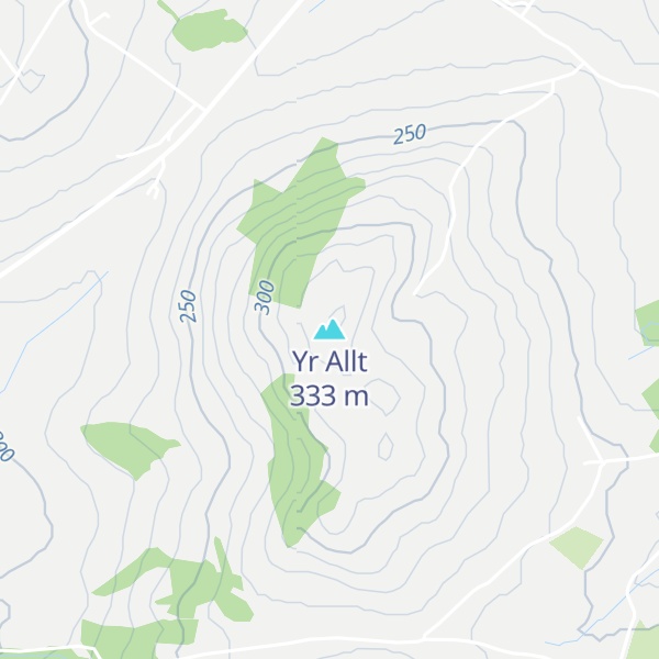 Map of Yr Allt