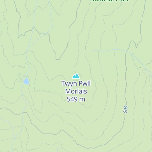 Map of Twyn Pwll Morlais