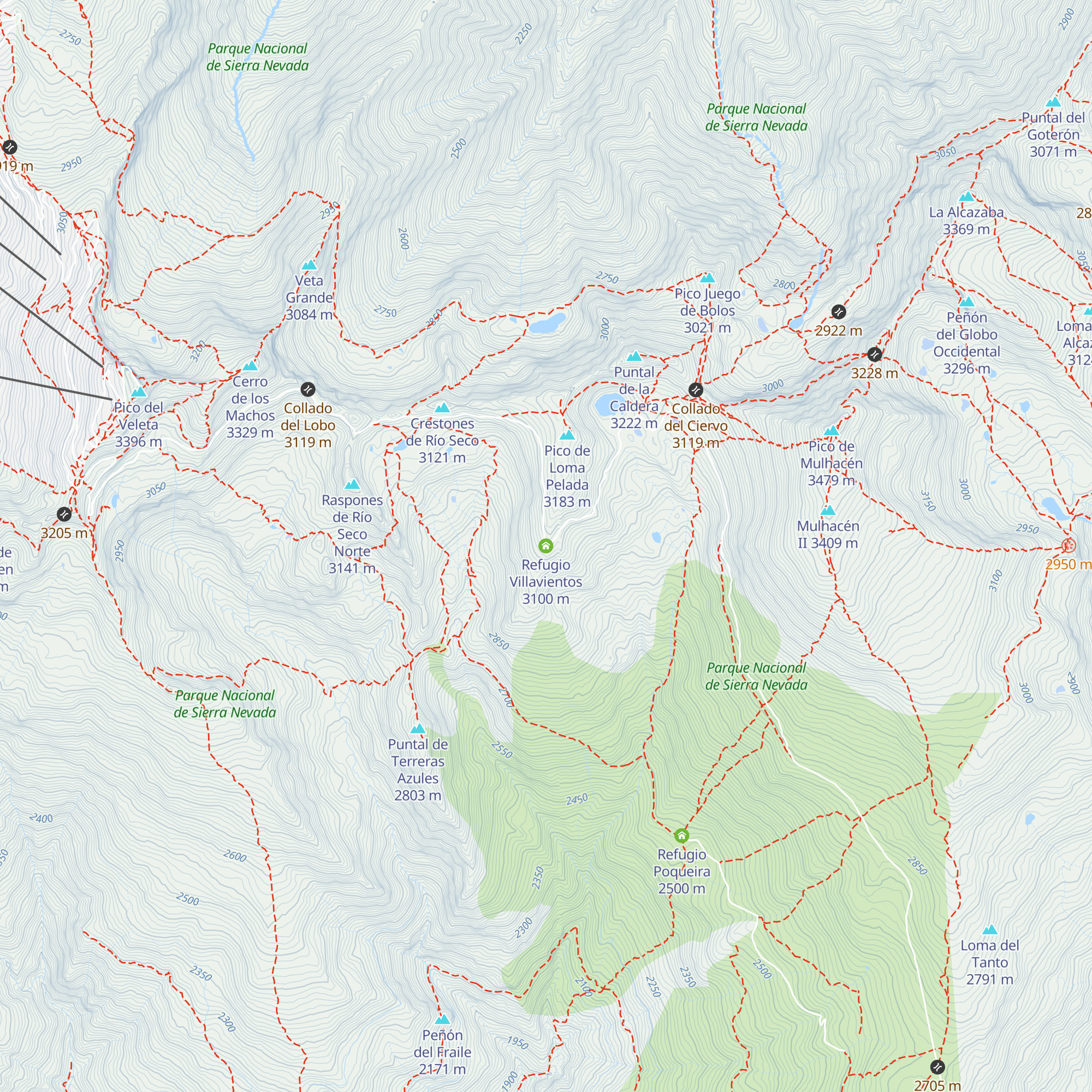 Refugio Villavientos map