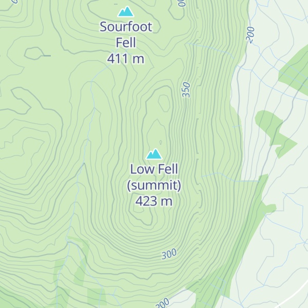 Map of Low Fell (summit)
