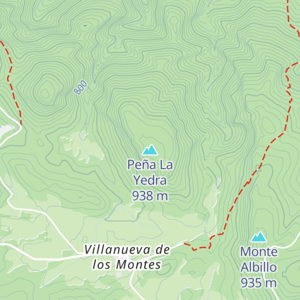 Map of Peña La Yedra
