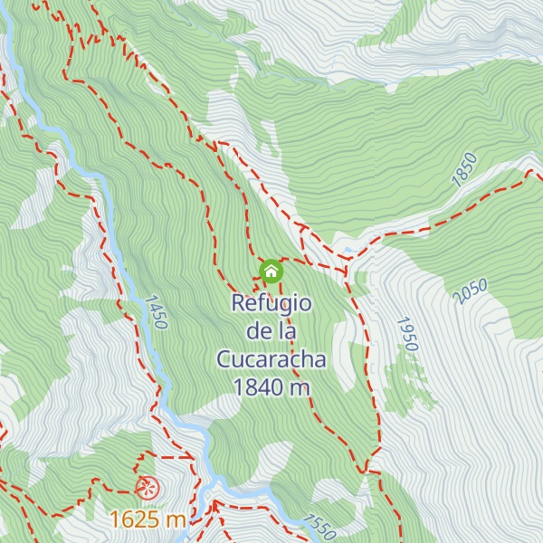 Map of Refugio de la Cucaracha