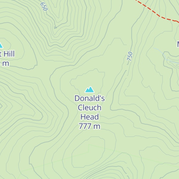 Map of Donald's Cleuch Head