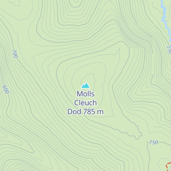Map of Molls Cleuch Dod
