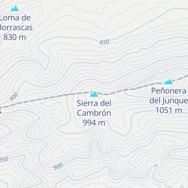 Map of Sierra del Cambrón