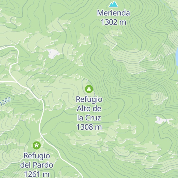 Map of Refugio Alto de la Cruz