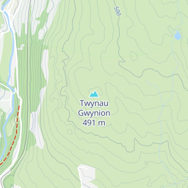 Map of Twynau Gwynion