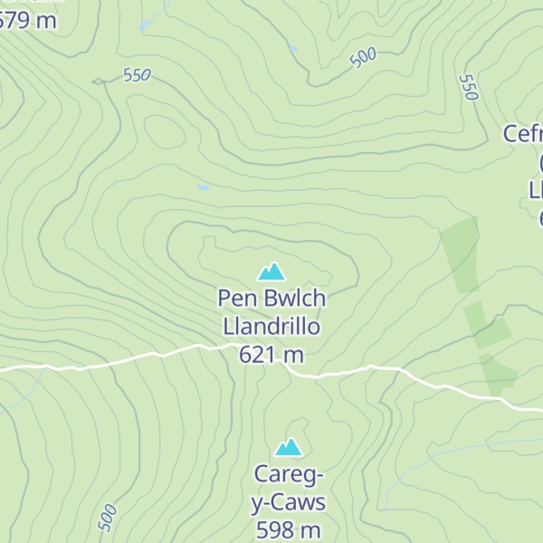 Map of Pen Bwlch Llandrillo