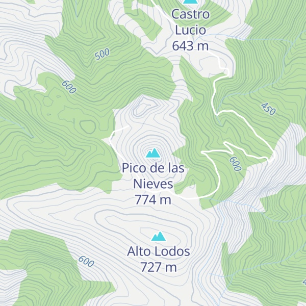 Map of Pico de las Nieves