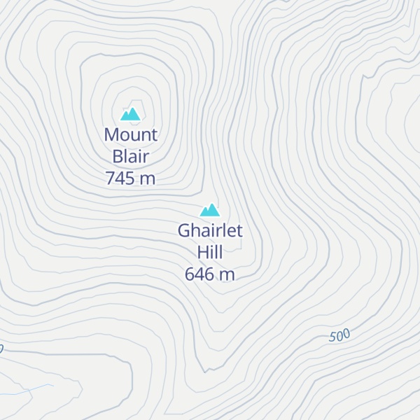 Map of Ghairlet Hill