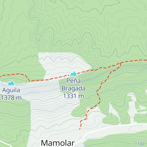 Map of Peña Bragada
