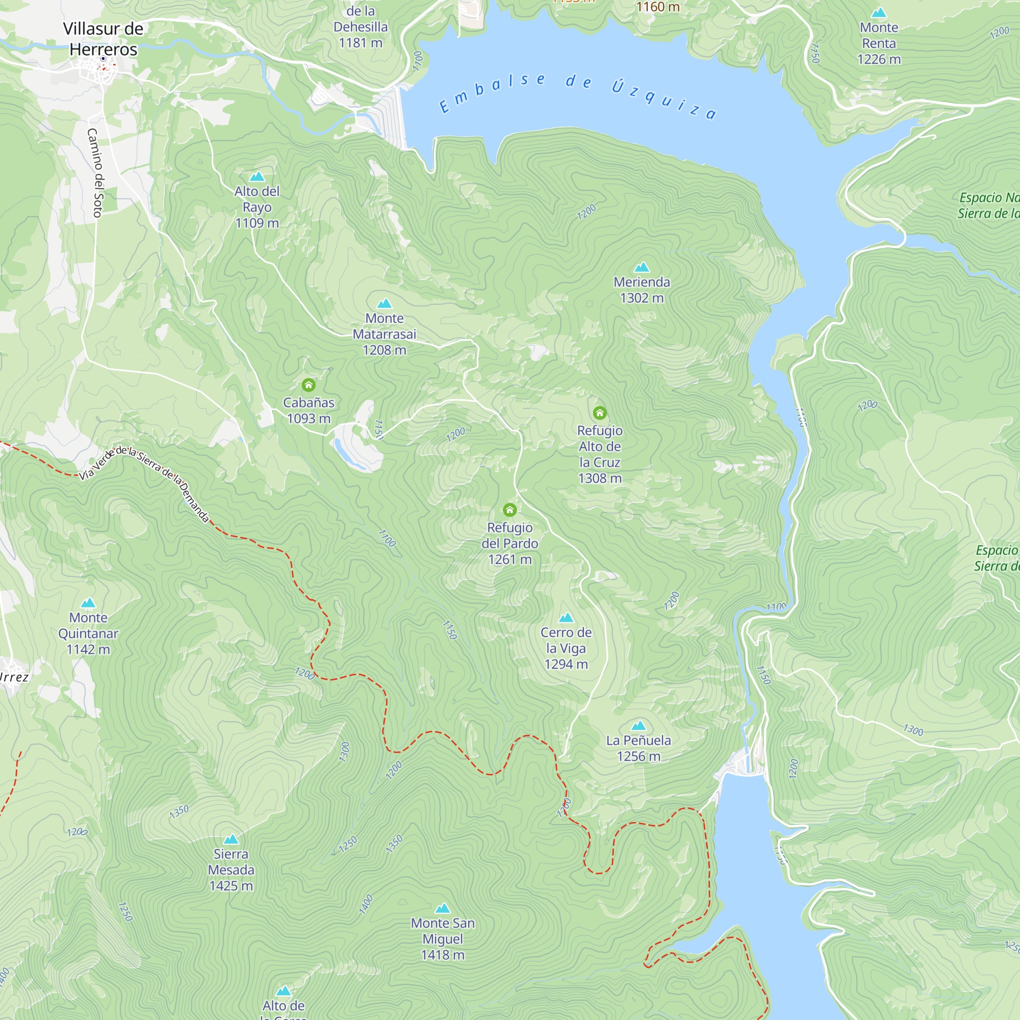 Refugio del Pardo map