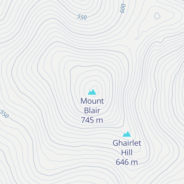 Map of Mount Blair