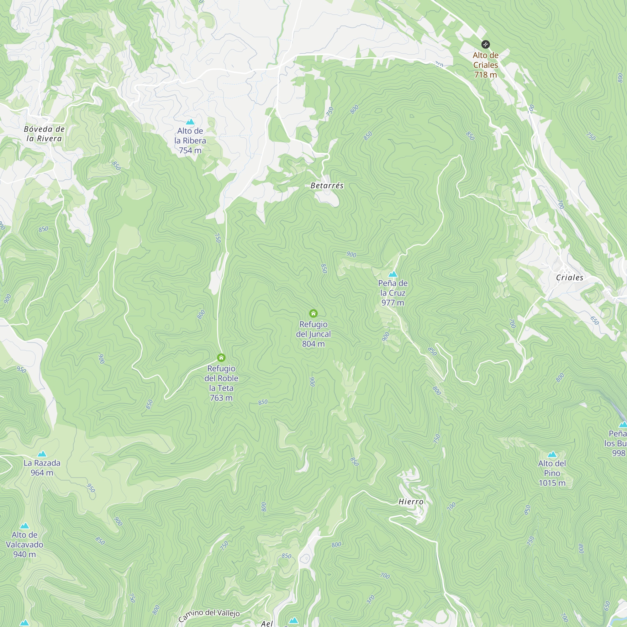 Refugio del Juncal map