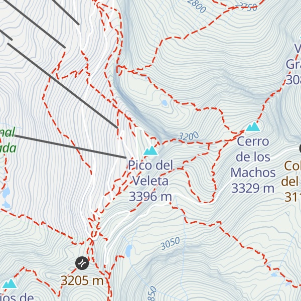 Map of Pico del Veleta