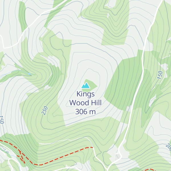 Map of Kings Wood Hill