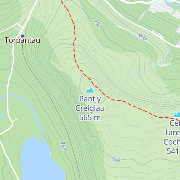 Map of Pant y Creigiau