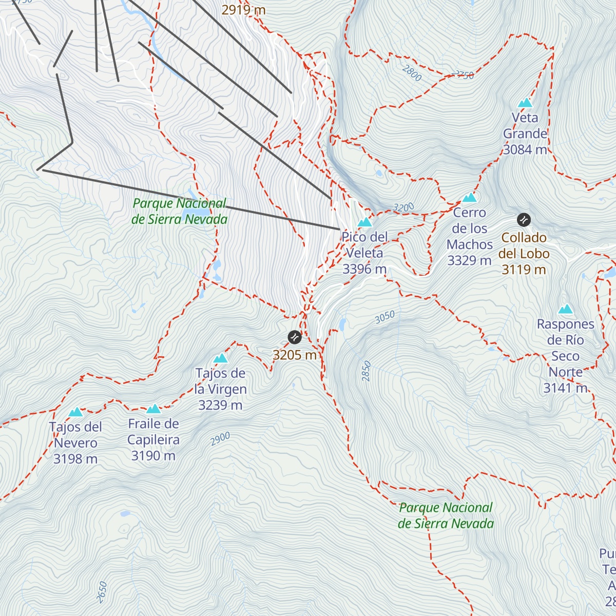 Refugio-Vivac de la Carihuela map