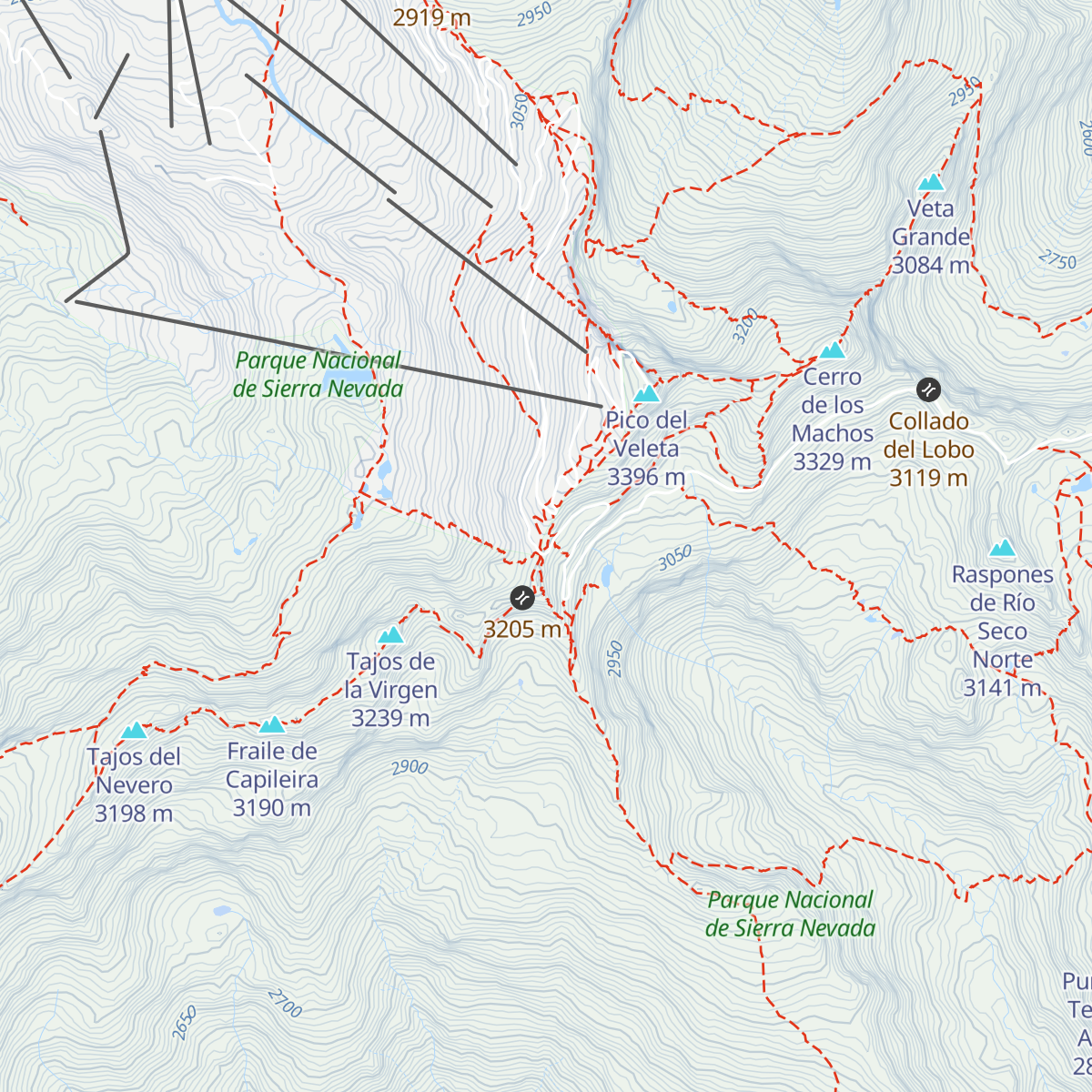 Refugio-Vivac de la Carihuela map