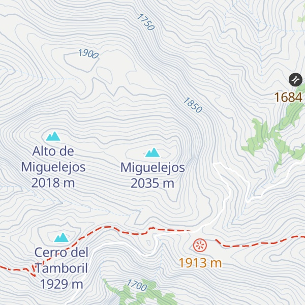 Map of Miguelejos