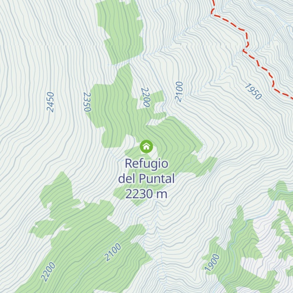 Map of Refugio del Puntal
