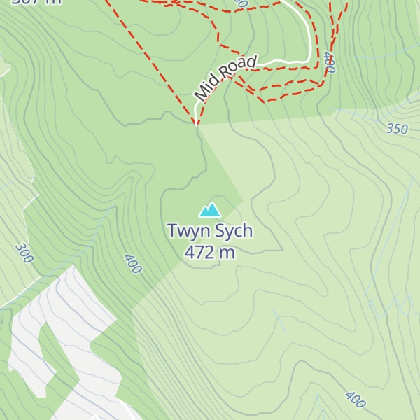 Map of Twyn Sych