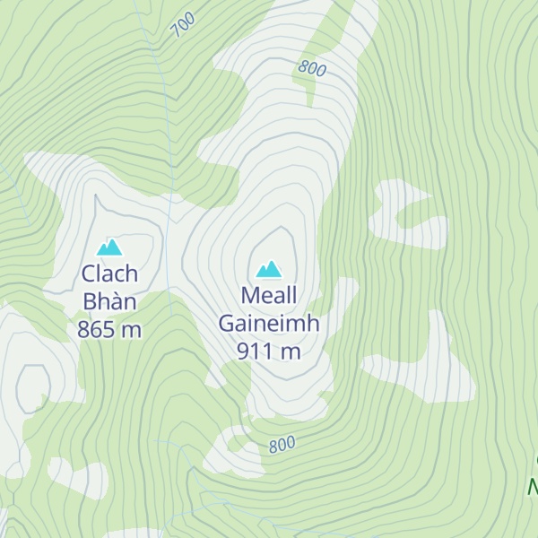 Map of Meall Gaineimh