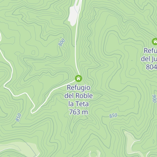 Map of Refugio del Roble la Teta