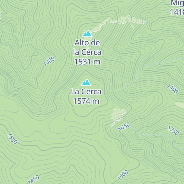 Map of Refugio Alto la Cerca