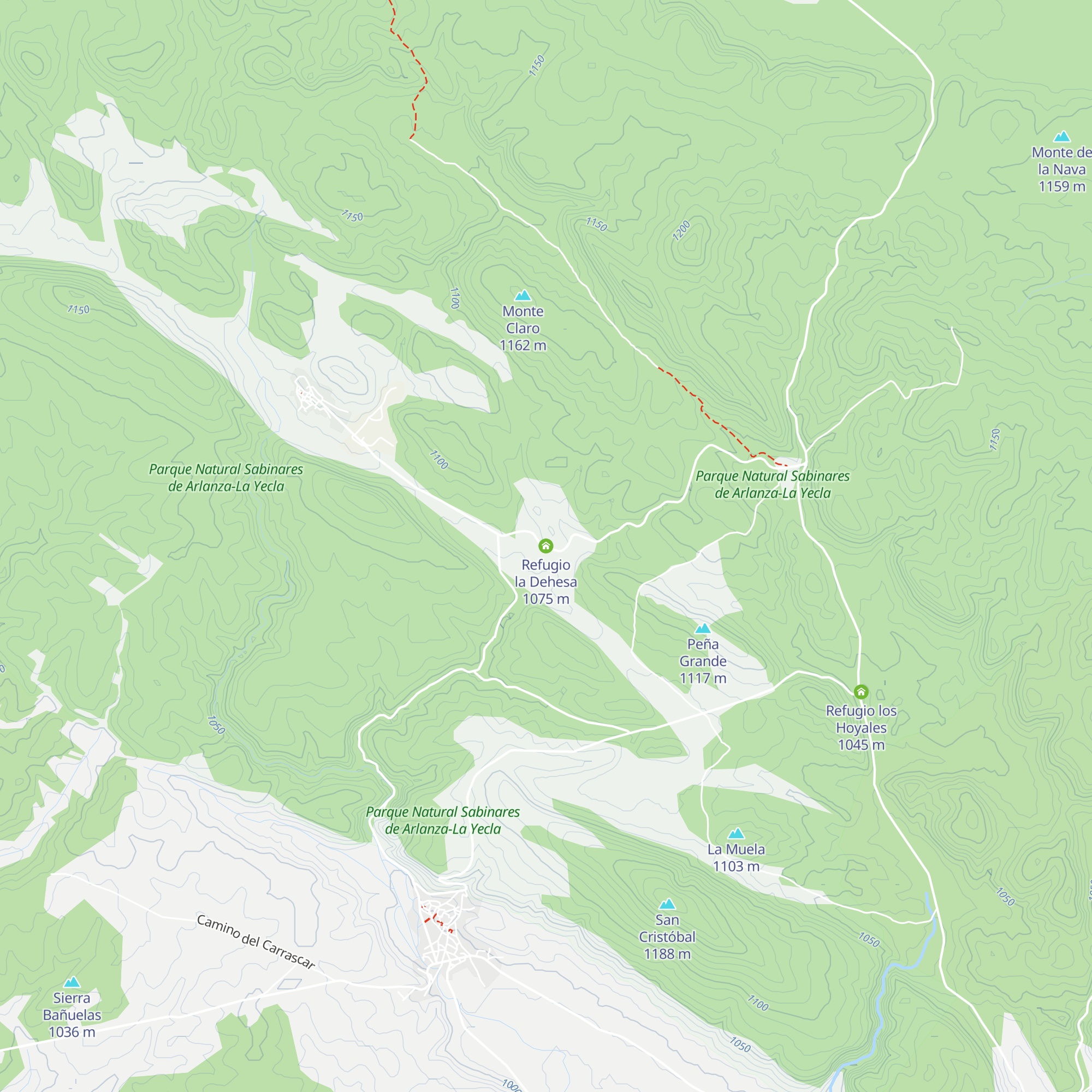 Refugio la Dehesa map