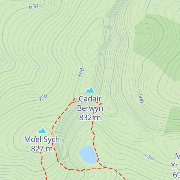 Map of Cadair Berwyn