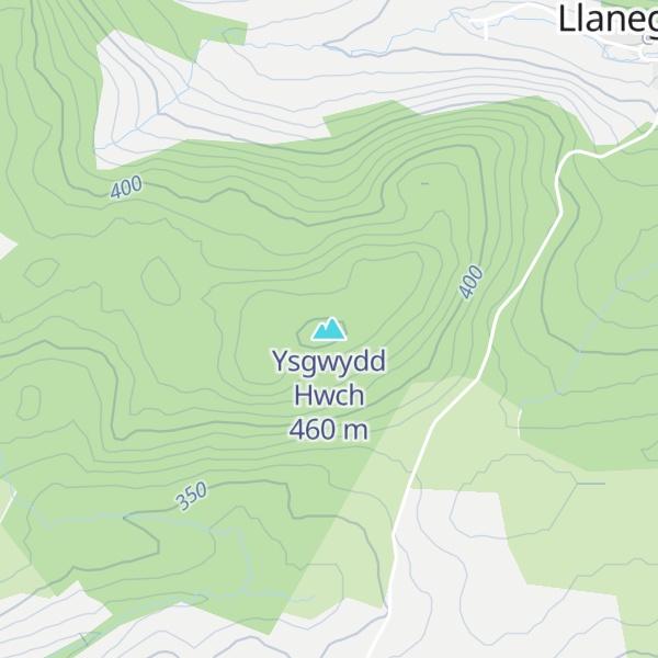 Map of Ysgwydd Hwch