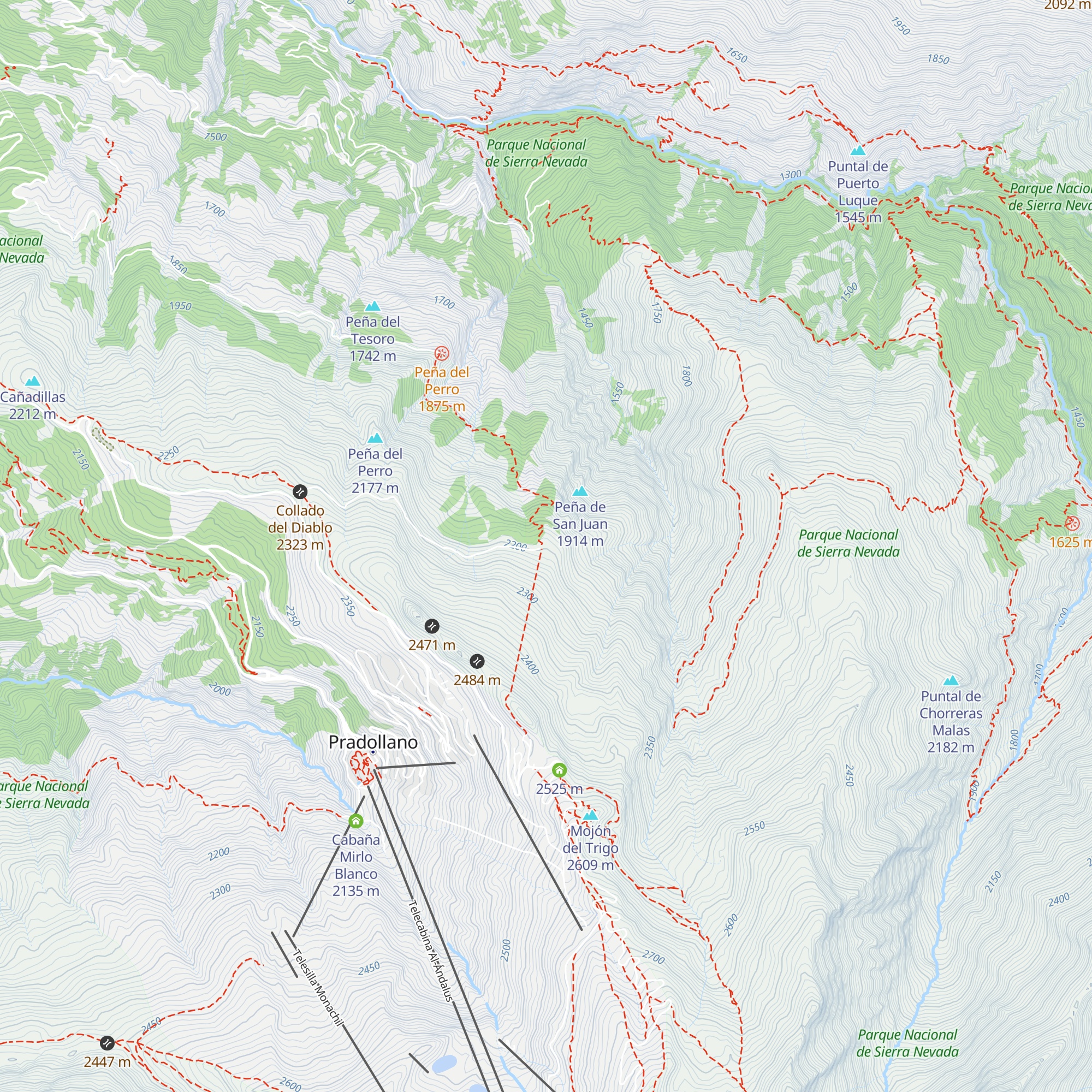Refugio de San Francisco map