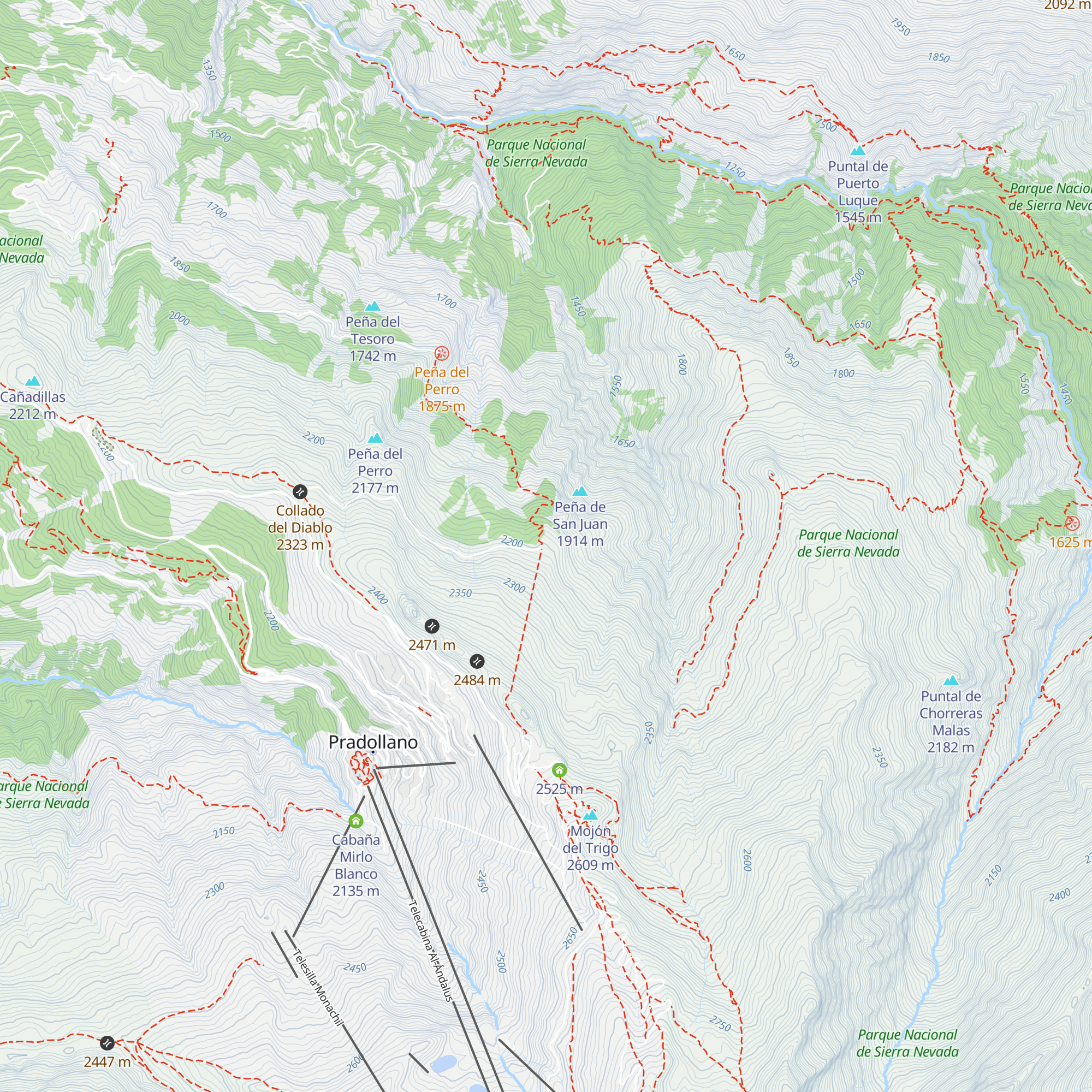 Refugio de San Francisco map
