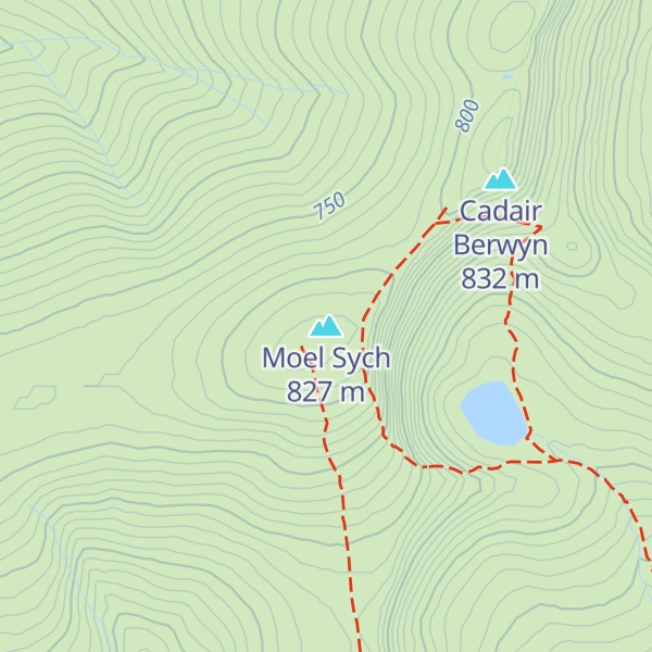Map of Moel Sych