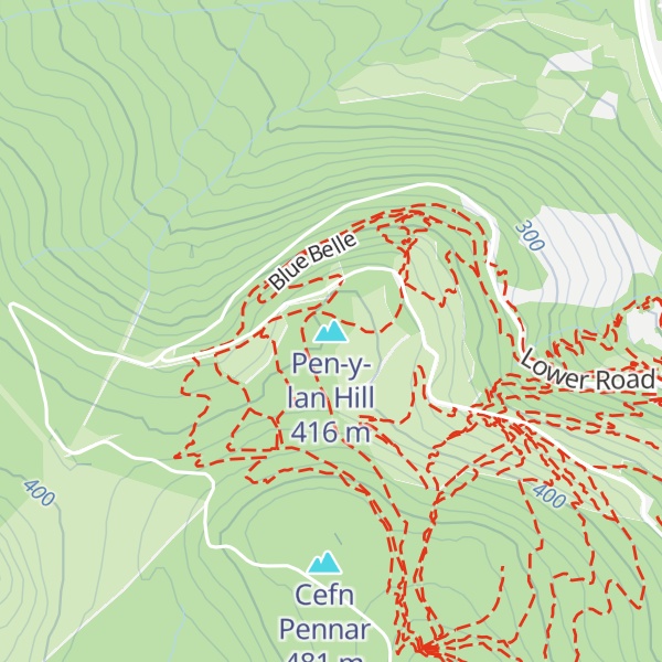 Map of Pen-y-lan Hill
