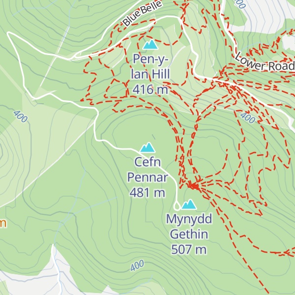 Map of Cefn Pennar
