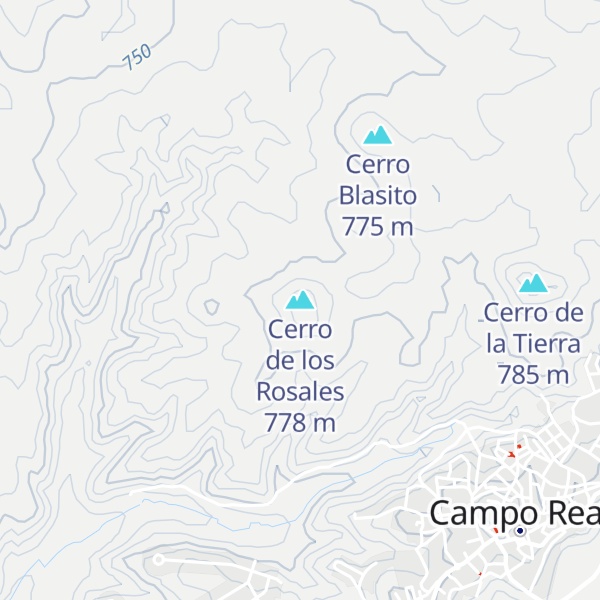 Map of Cerro de los Rosales