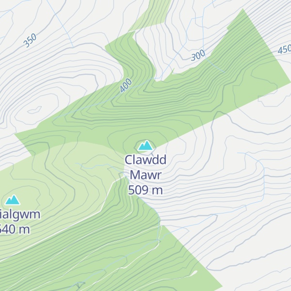 Map of Clawdd Mawr