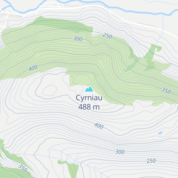 Map of Cyrniau