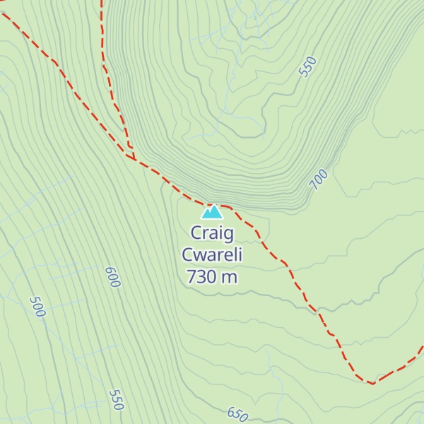 Map of Craig Cwareli
