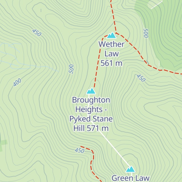 Map of Broughton Heights - Pyked Stane Hill